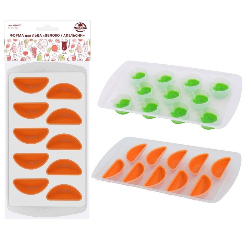 Форма д/льда силикон. VL80-155 "Яблоко-Апельсин" Мд Форма д/льда силикон. VL80-155 "Яблоко-Апельсин" Мд