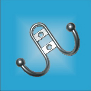 Крючок-вешалка №13 полимерн.хром эффект Кунгур