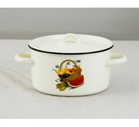 Кастрюля эмал.  1,5л. 1с15с(1с15с/1) с\д Чер.