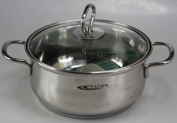 Кастрюля нерж.  4,2л. ЛИРА d22см. КТ-СР-0042 (064479)