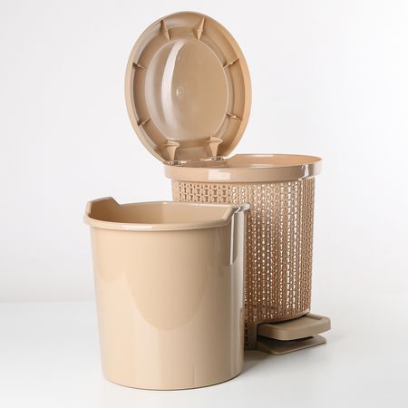 Ведро  6л. AJUR с педалью ПЦ4064 (Кофейный)