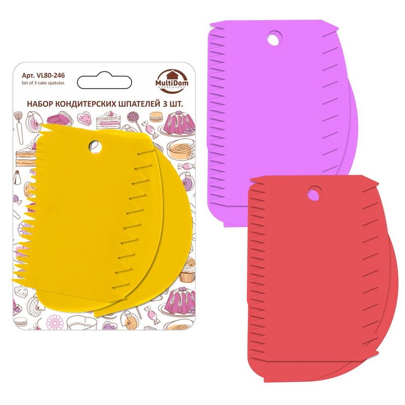 Шпатель кондитерский VL80-246 (набор 3шт.) Мд