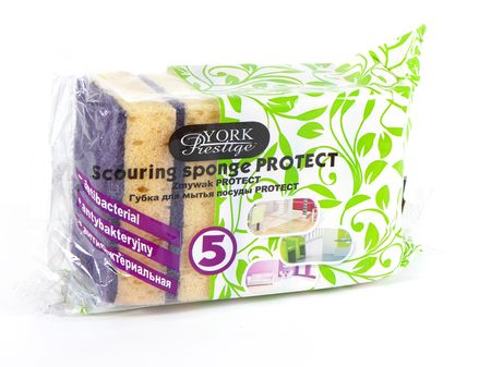 Губка д/посуды БАКТЕРИЯ СТОП 3404 (5шт.) YORK