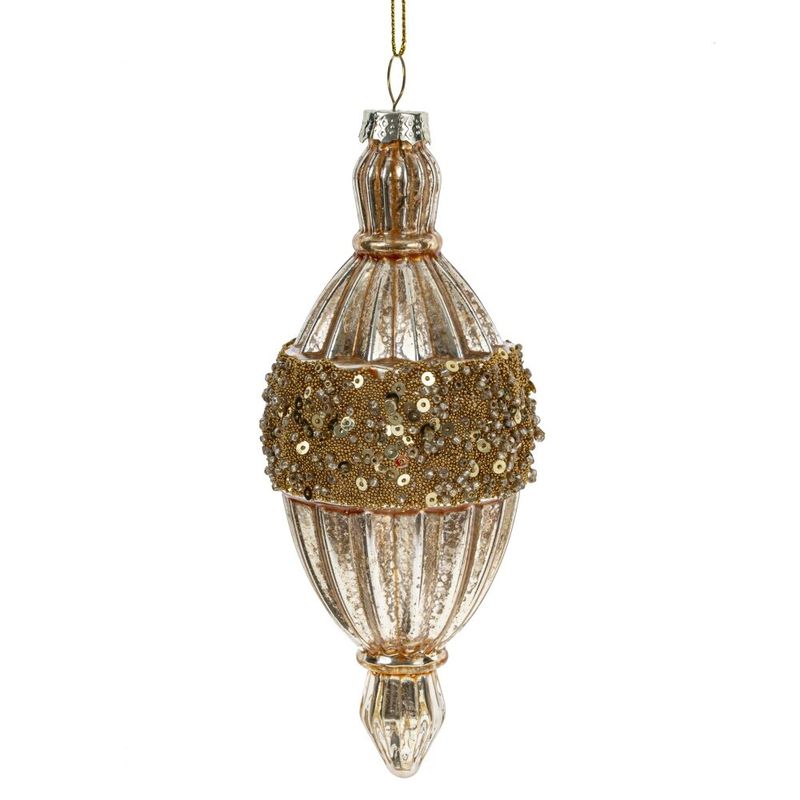 Подвесн.украш. "Фигурная сосулька" 809219 h=17см  (стекло) Р