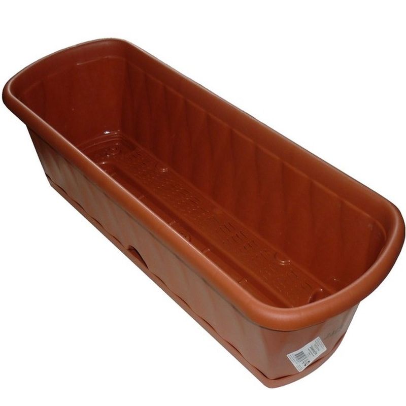 Ящик д/растений "Домашний сад" АП 629 60см. 14,0л. (60*22,5*17см.) (с поддоном и системой прикорнево