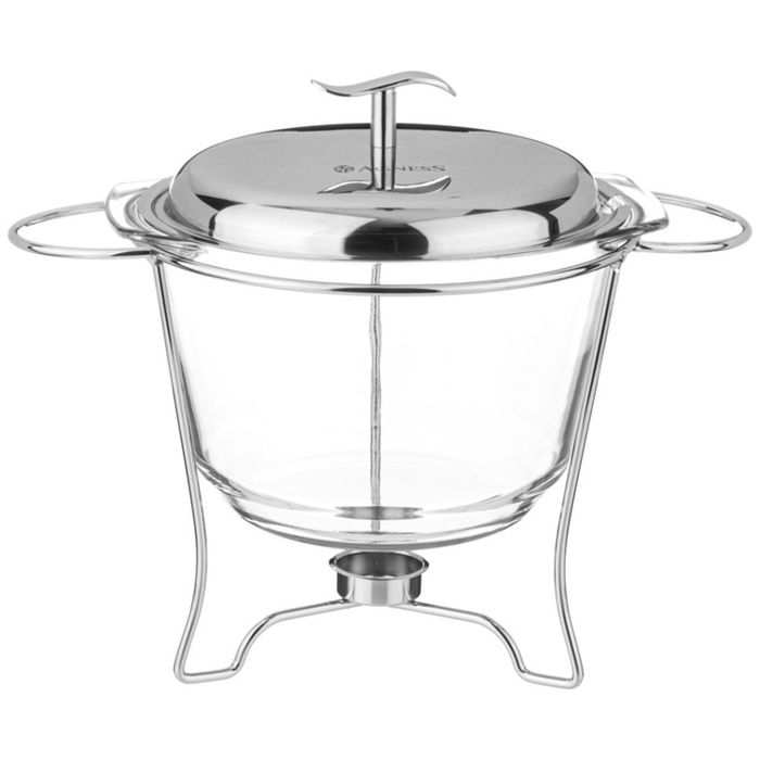 Мармит 907-214 3,9л. мет.крышк. +половник (жаропр.стекло) ВД