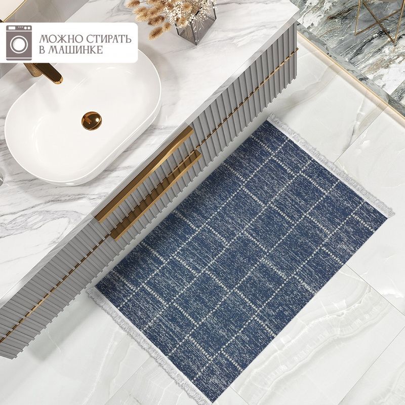 Коврик д/ванны SH ПРОВАНС icapret 60*100см. лазурит 854707 безворсовый Ш