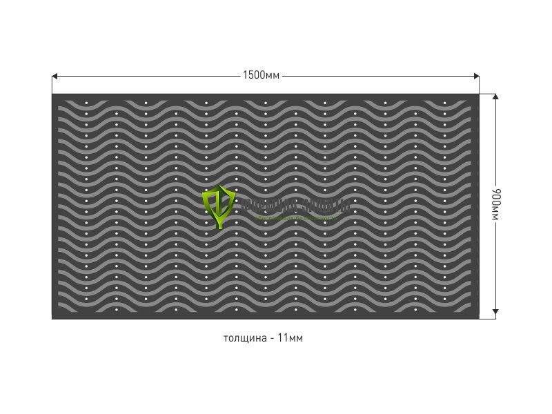 Коврик резиновый FНA 05 90*150см. толщ. 11,5мм.