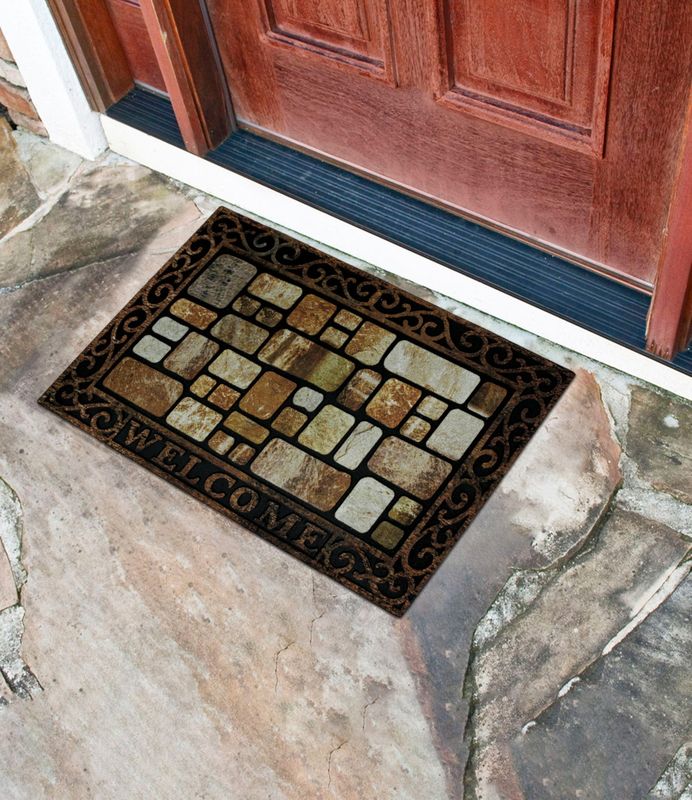 Коврик напольный 45*75см. Касл 6623-03 11395 флок. М.