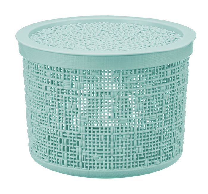 Коробка БЯЗЬ 4,5л. КН2329МВ d22см. с крышк. (морская волна)