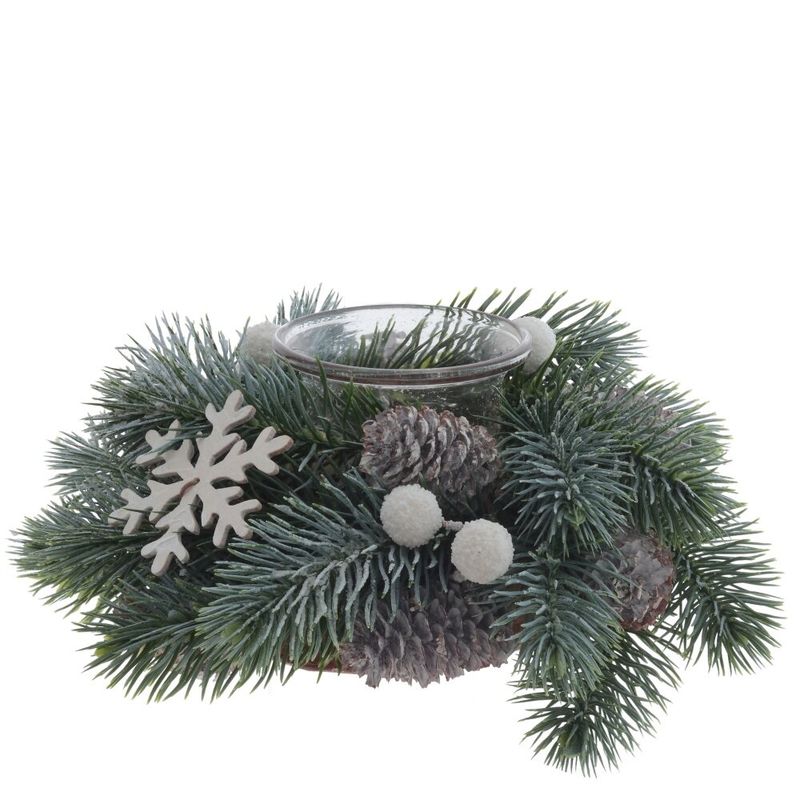 Подсвечник 808826 "Новогодняя композиция" (18*18*7см)