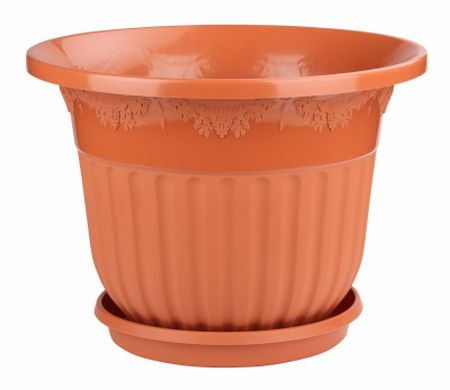 Горшок д/цв. "Лозанна" 25л. с подд. М7422 (коричневый)