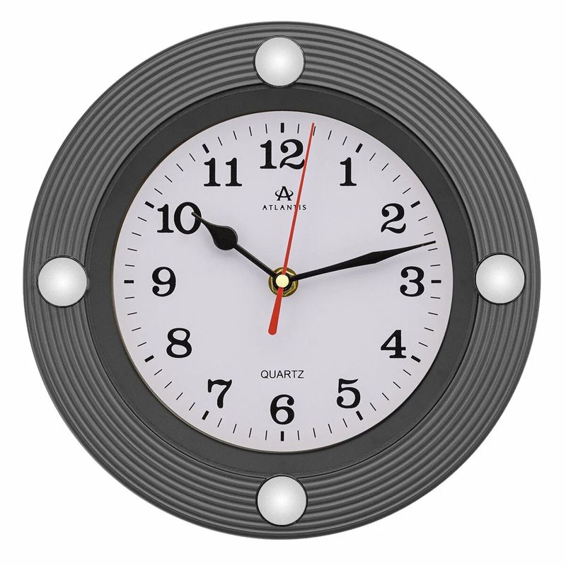 Часы настенные TLD-6054 "Atlantis" gray (23,9*23,8*4см) А