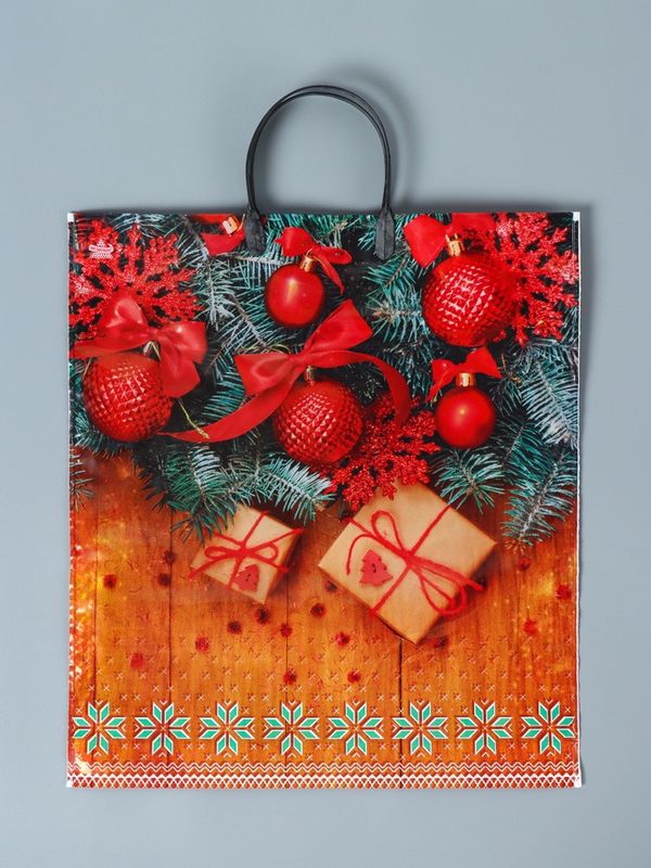 Пакет (пласт.руч.) 440*400мм. Шарики на деревянном 168606 Т-П