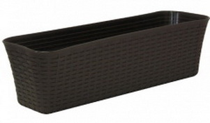 Ящик балконный РОТАНГ 60см. КН3226КР (Коричневый ротанг)