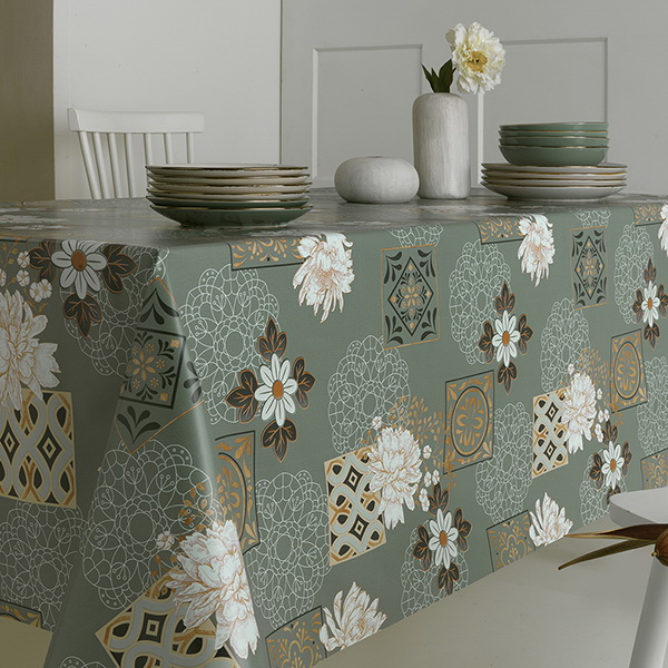 Клеенка CAMELIA 514/3 Белый пион зел. (1,4*20м.) 10224