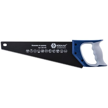 Ножовка 400/3,5 246-142 по дереву, КОБАЛЬТ, тефл.покр. 3D-заточка