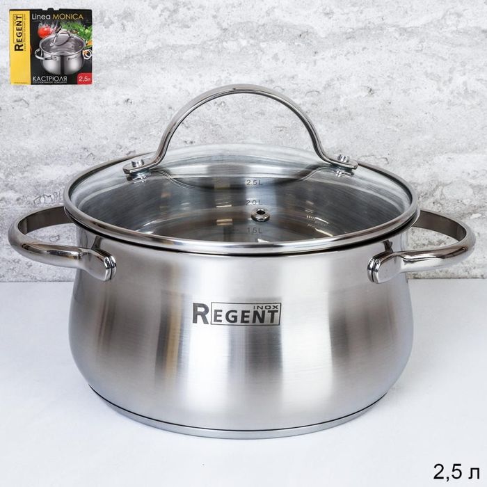 Кастрюля 93-MON-03 2,5л. MONICA (нерж. ст/кр.)