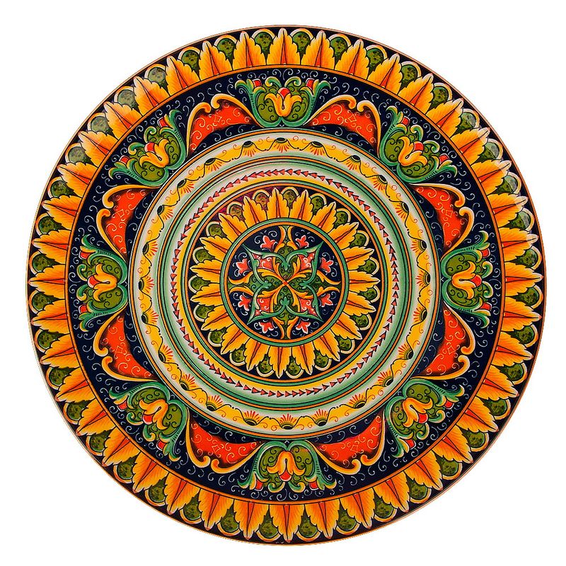 Блюдо 0860237 "Arabesque" (оранжевый) d=27см. h=3см. ЕНС