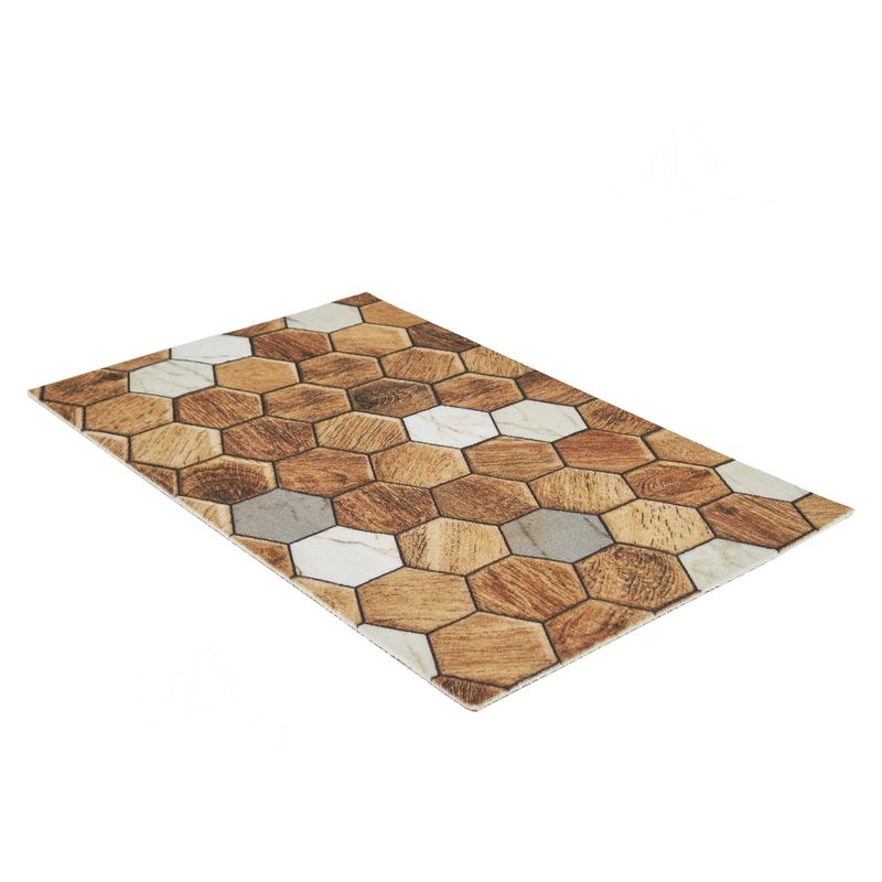 Коврик напольный  SH Icarpet PRINT 80*120 "Соты  Дерево с мрамором" влаговп. 826780/840144 Ш