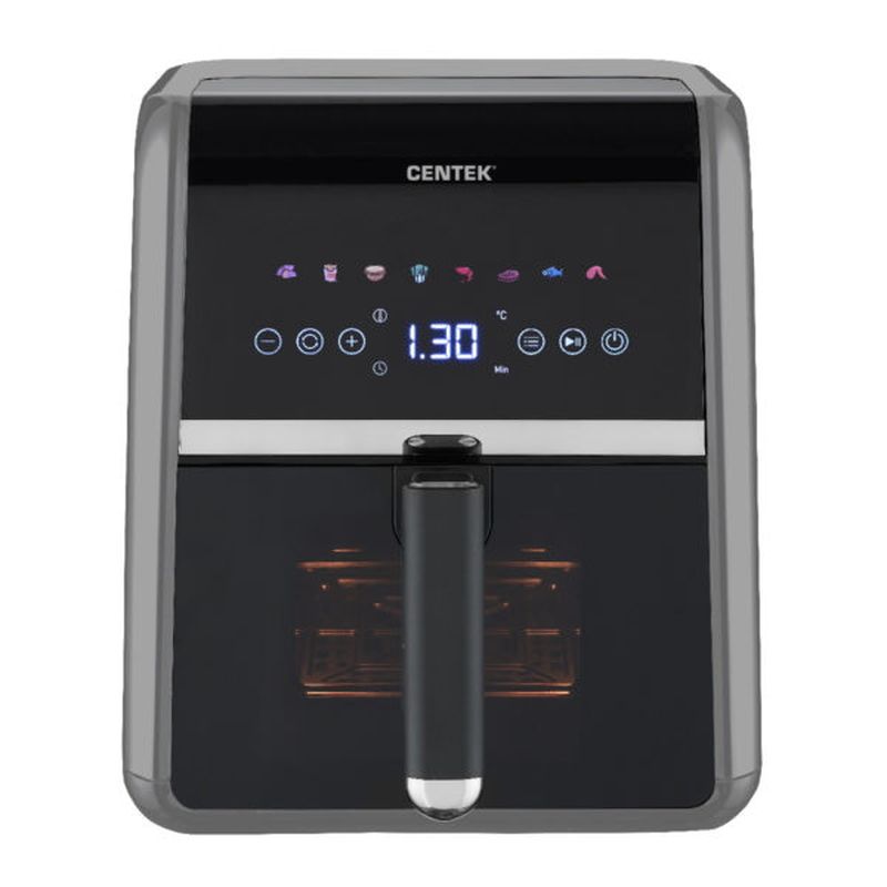 Аэрогриль CENTEK CT-3189 (1,5кВт, 5,0л, 8 пр., таймер) серый