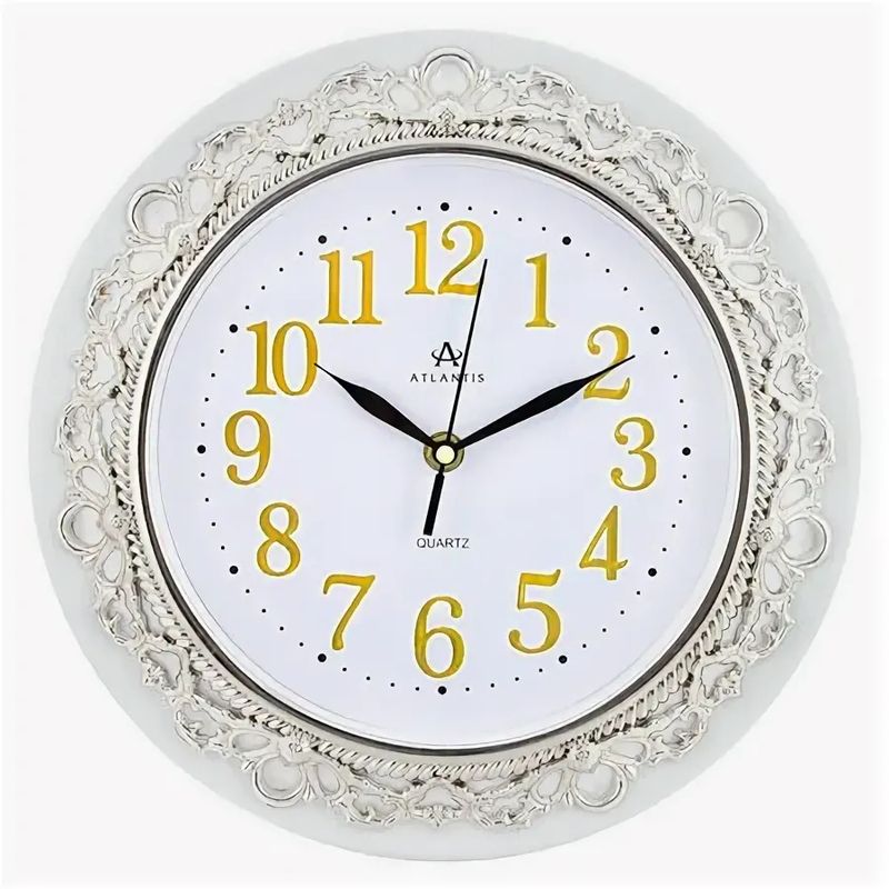 Часы настенные TLD-6931L "Atlantis" white (28*28*4.5см) А