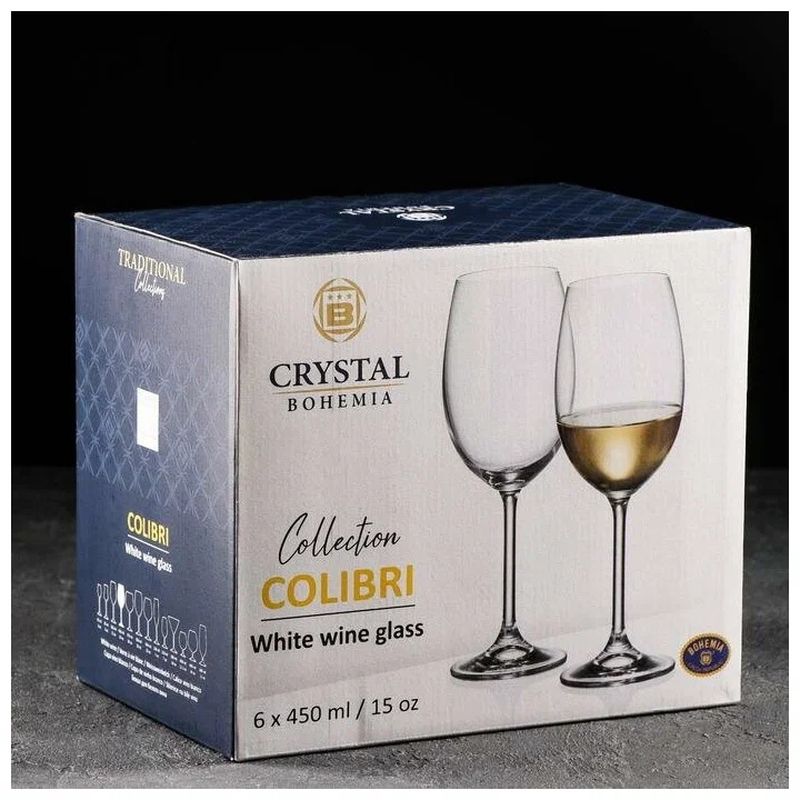 Набор фужеров COLIBRI/GASTRO 0061/21060 (450мл.)(6шт.) д/вина Crystalite Bohemia