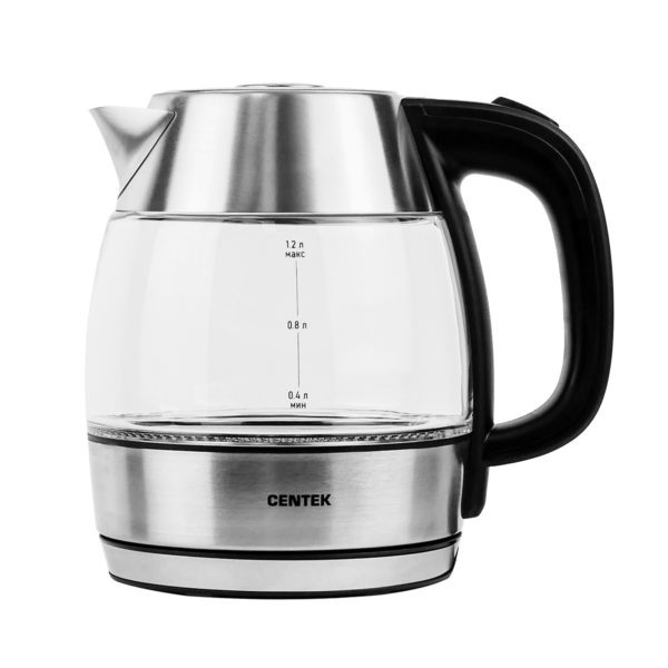 Чайник эл. CENTEK CT-0018 (1,2л. 1,6кВт. стекло диск)