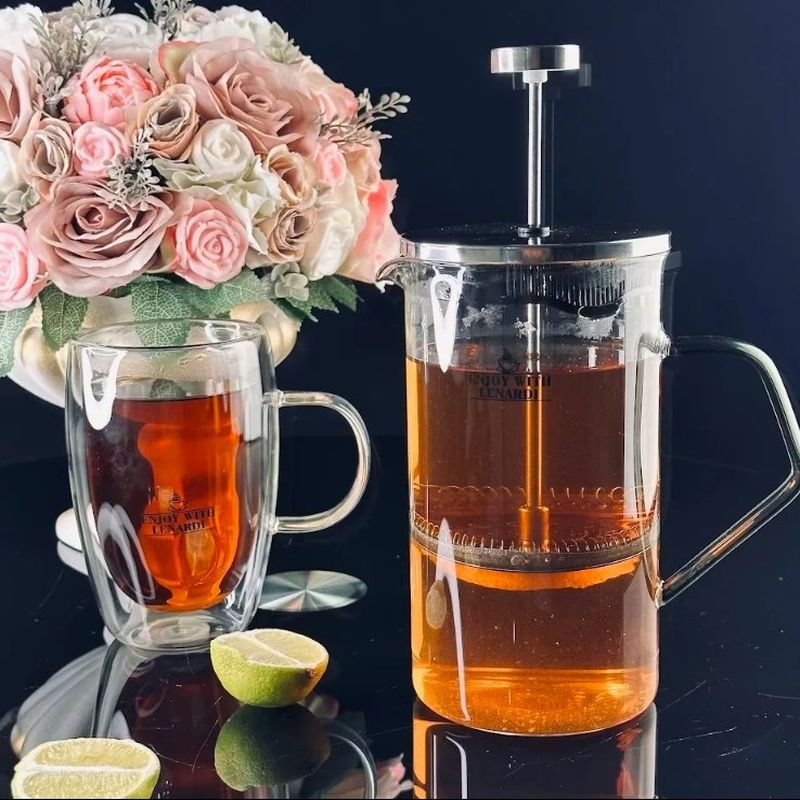 Чайник заварочный (френч-пресс) 139-015 1,0л. стекло (подар. уп.)