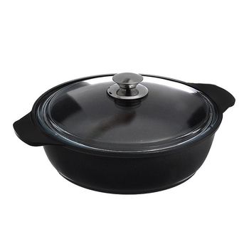 Кастрюля-жаровня Кукмор 4л. жмс42а (светлый мрамор) а/пр. ст/крышк.