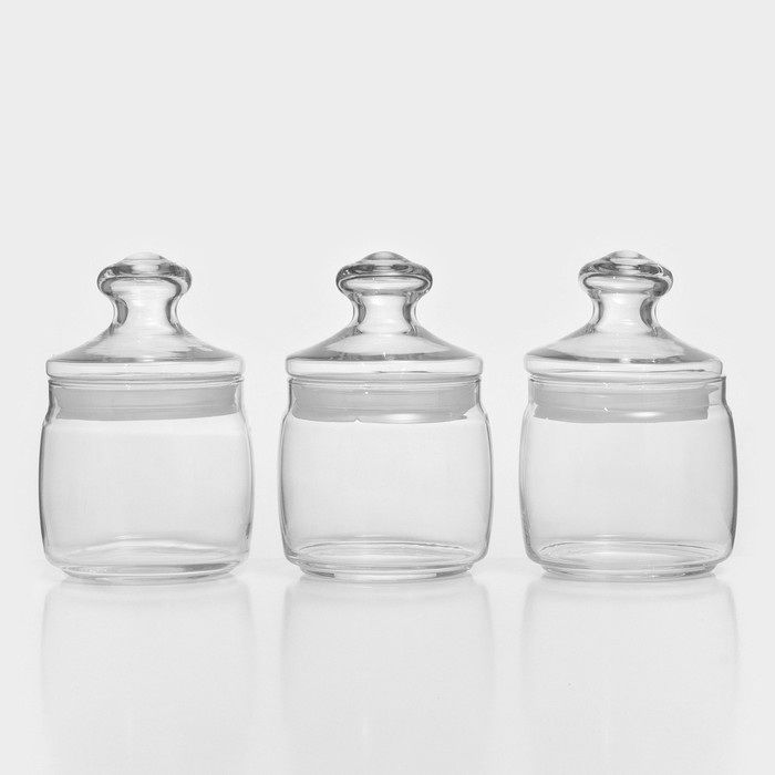 Набор банок д/сып.прод. CESNI 0,5л. (3шт.) 43003В с пл.крышк.