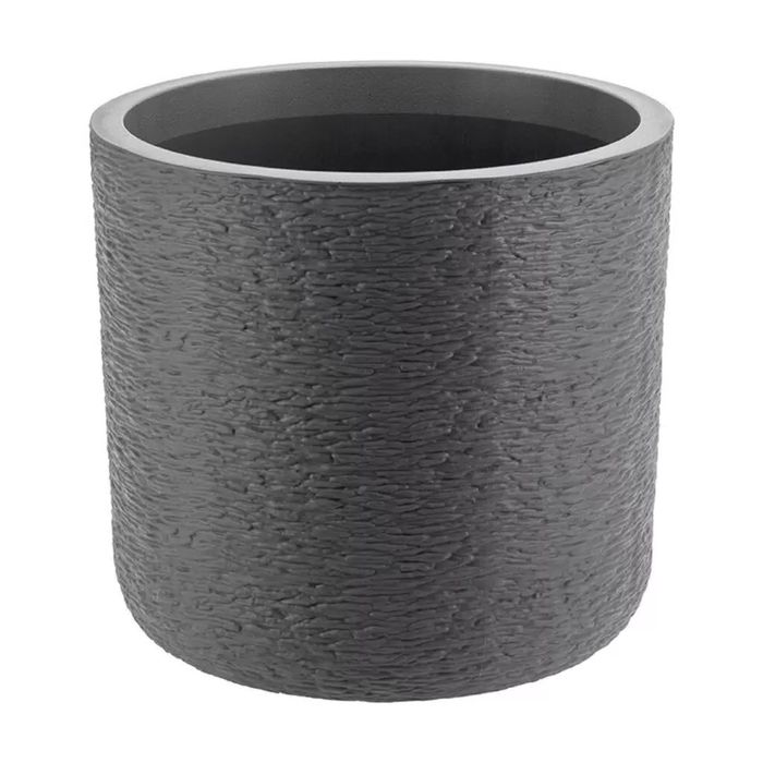 Кашпо СЛАНЕЦ  9,5л. d28,0см. КН3200Г с вставкой (Графитовый)