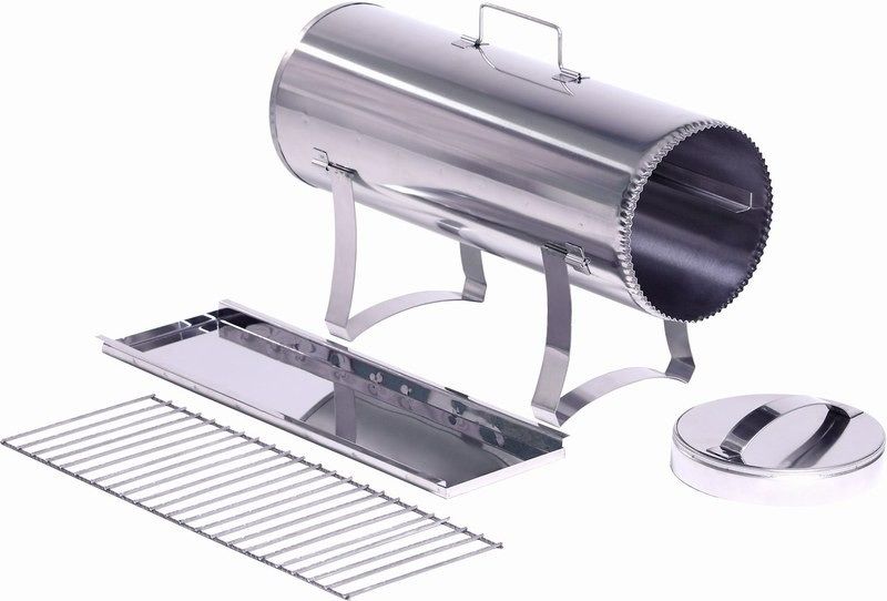 Духовка д/копчения "Цилиндр" 500*180*180мм. (нерж 0,5мм.) с подд., в сумке