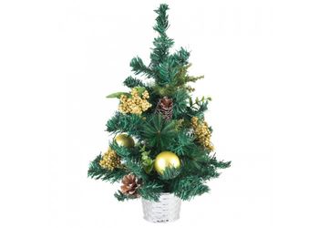 Ель декорированная SY15CJHW-012C 45см. зол. украш. 003274 Скр