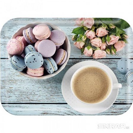 Поднос сервировочный FANTASIA 008259 , (28,9*18,9см.) пл. Mellony