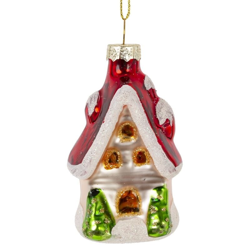 Подвесн.украш. "Домик" 826150 4*3*9см. (стекло) Р