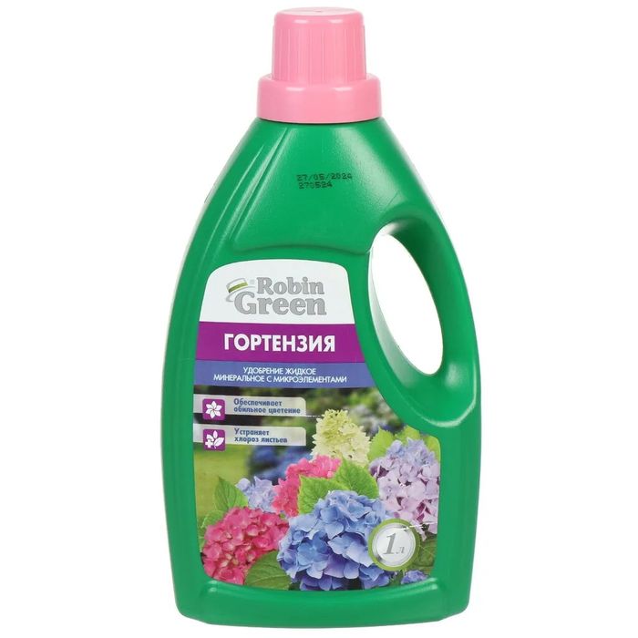Удобрение жидкое РОБИН ГРИН д/гортензий 1,0л. Ф