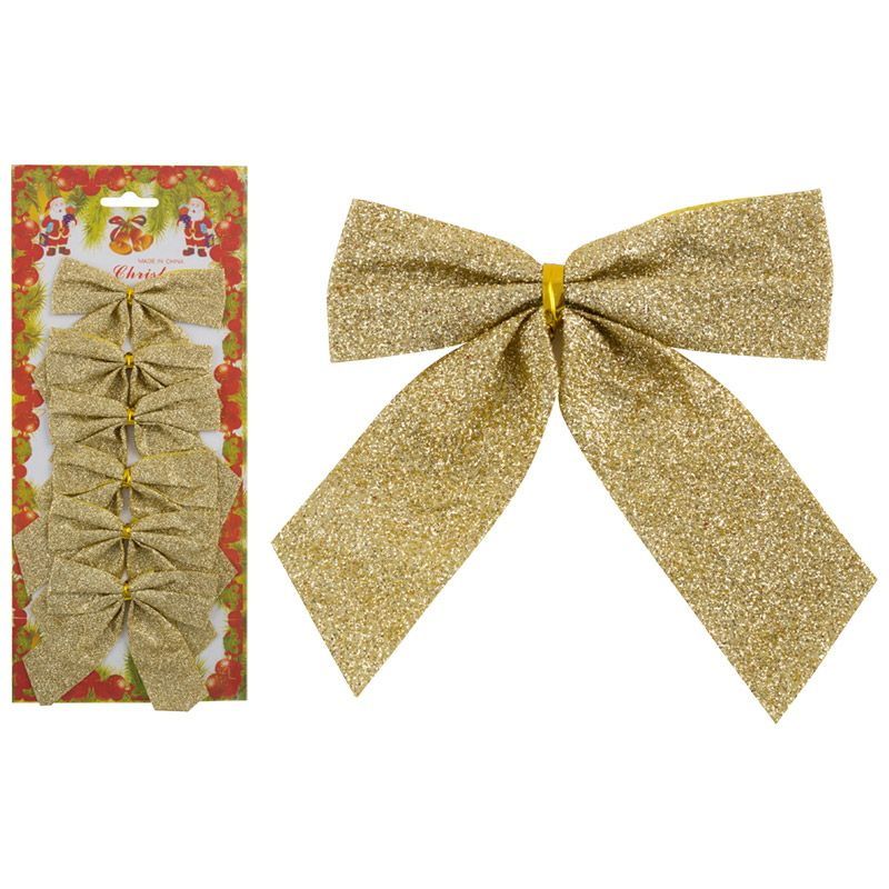 Бант "Рождественский" 007708 (6шт.) Скр