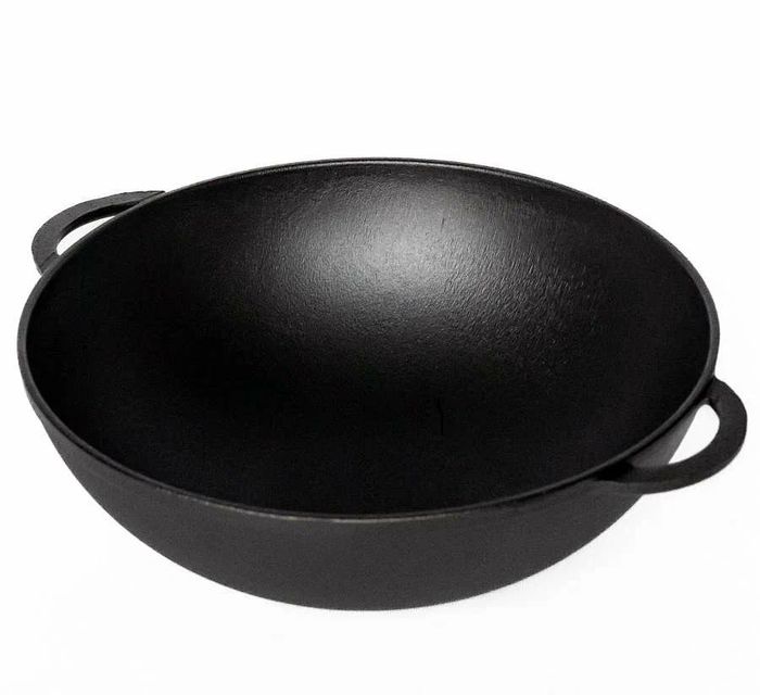 Сковорода чуг. Укр. d260мм. "WOK" 1026 б/крышк с 2-мя руч.