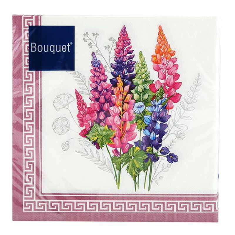 Салфетки бумажные 3сл. Art Bouguet 25236/25729/44362 (33*33см.) 20шт. "Полевые цветы"