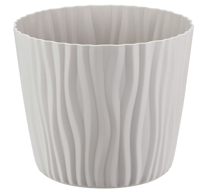 Кашпо ВОЛНА  4,0л. d20см. с вкладышем КН3189К (Кремовый)