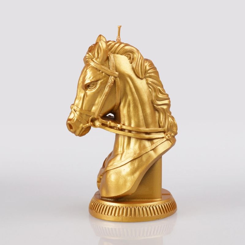 Свеча "Бюст лошади" 25563 (золото)