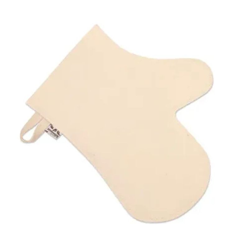 Рукавица банная Б4502 фетр белый Е