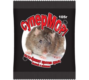СуперМОР (тесто от мышей и крыс) 105гр. (Ваше Хозяйство)