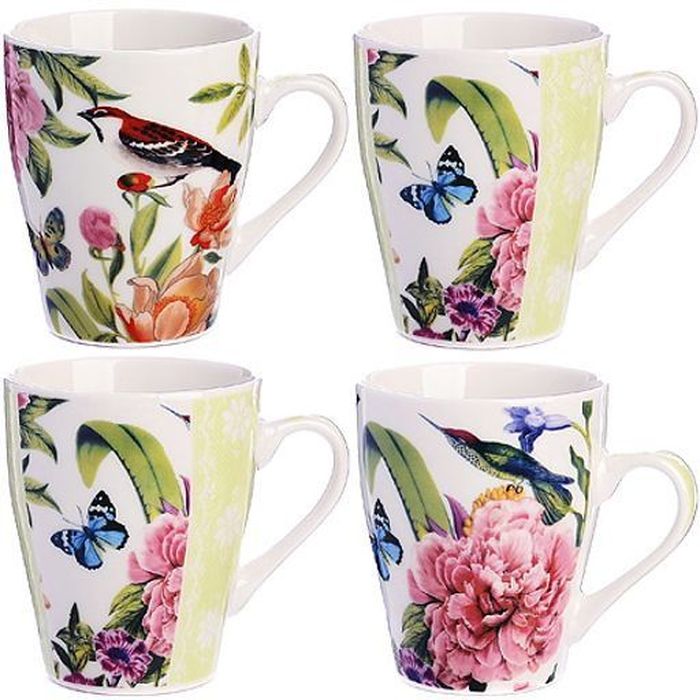 Кружка LR 26582 "Цветы" (340мл. 36шт./кор.)  СКС