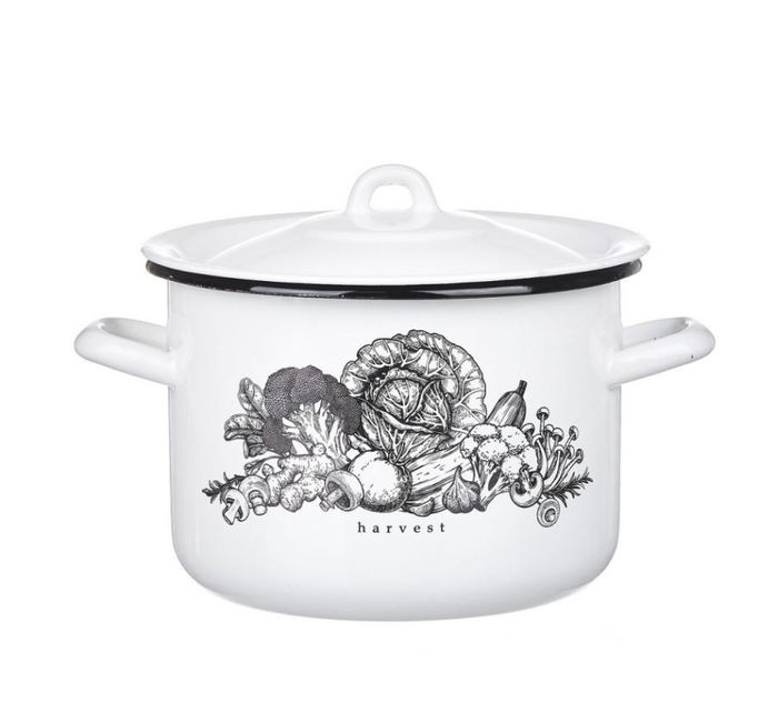 Кастрюля эмал.  2,4л. 16102Бч/4Бл (Harvest) Л.