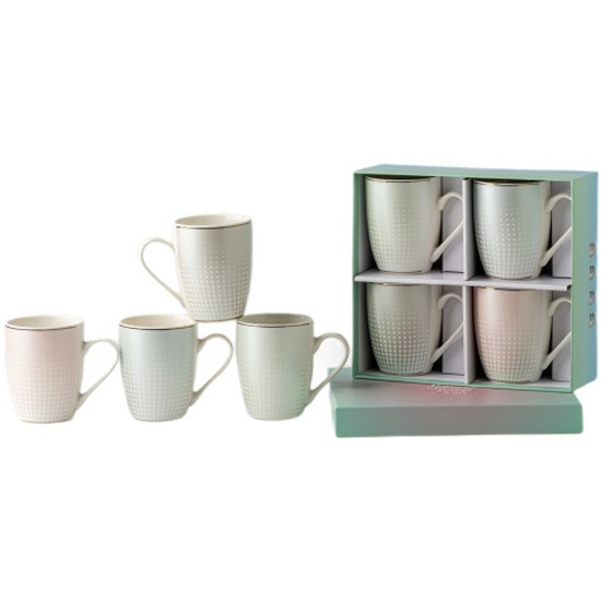 Набор кружек JEWEL ПС0006-22 "Бархат" 4шт.*340мл. (подар.уп.)