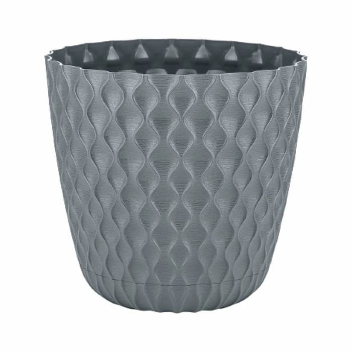 Горшок д/цв. "InGreen Wave" 10,0л, D270мм ПЦ6504ВС (вулканический серый)с дренажной сеткой и поддоно
