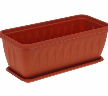 Ящик балконный АЛИЦИЯ  40см. с подд. КН3214Т (Терракот)