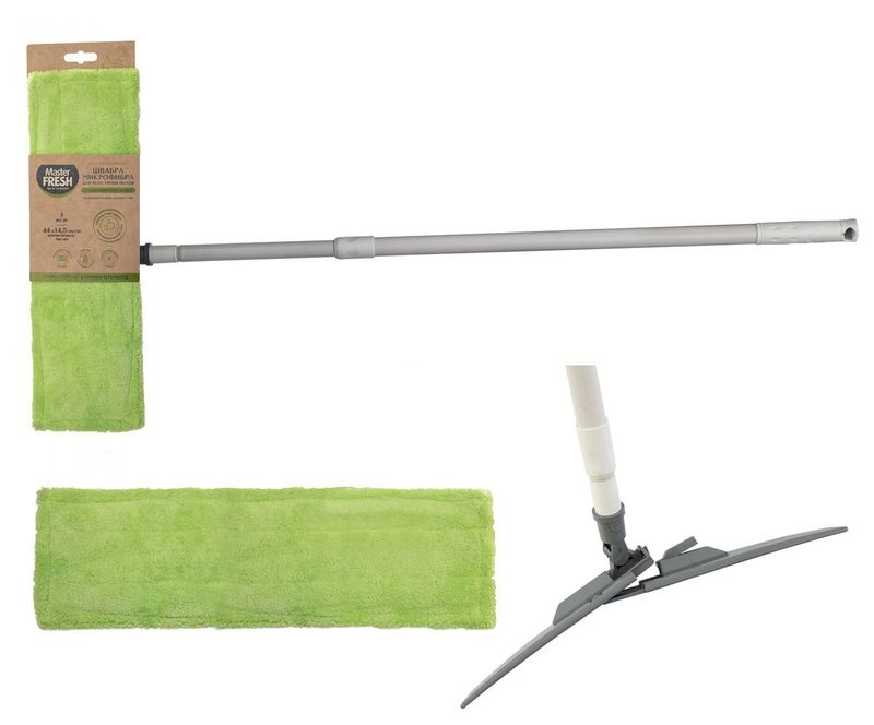 Швабра МАСТЕР ФРЕШ ЭКО 7905 плоская (микрофибра бархат) телескоп. ручка (Арвитекс)